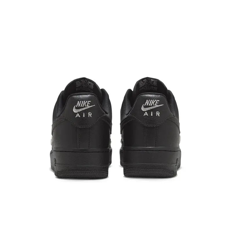 Nike Air Force 1 Low Wans Black And Silver Four-Hook Sneakers HQ1180-001 Versatile Low-Top Durable Sports Casual Shoes For Women - Chicchar Fashion