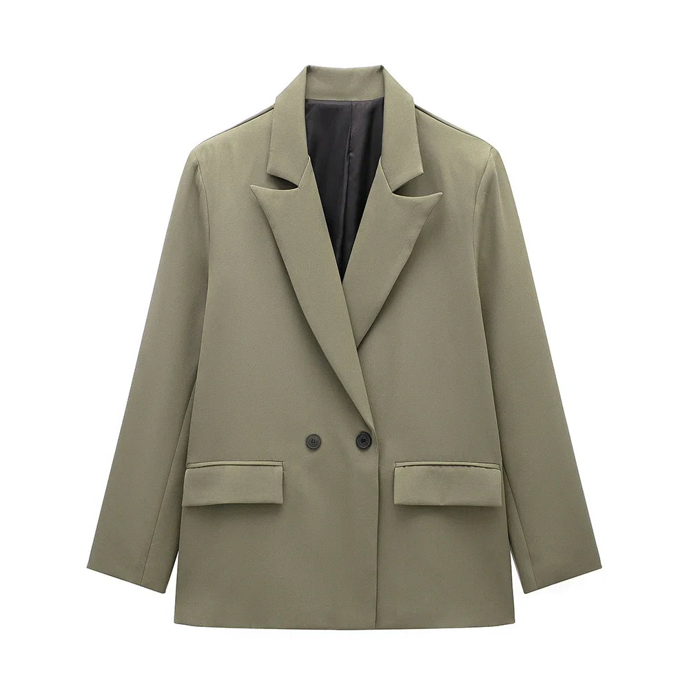 Women Double Breasted Blazer