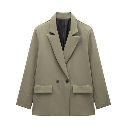 Women Double Breasted Blazer