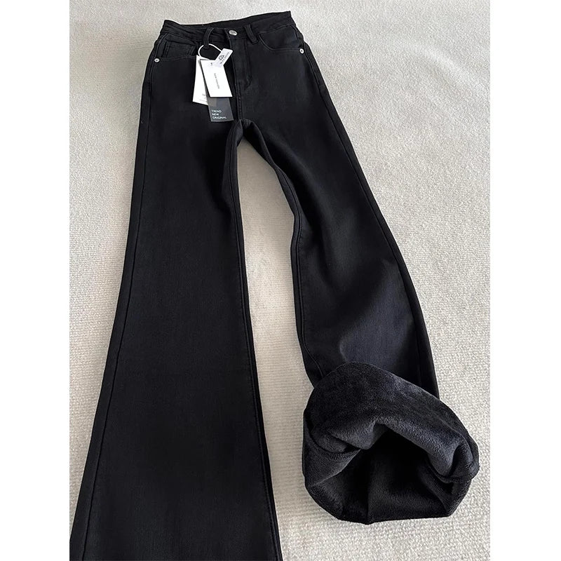 Y2K Fleece Lined Baggy Jeans