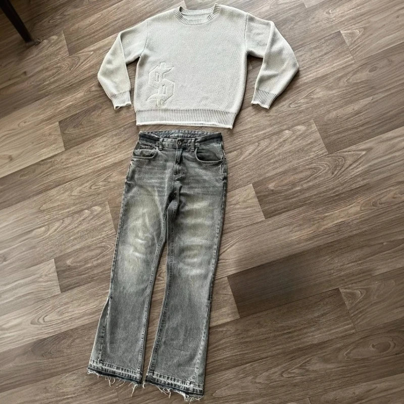 Dollar Embroidered Light Jeans