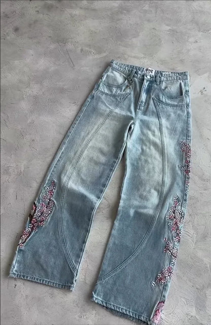 Cherry Blossom Denim Jeans
