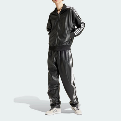 Adidas genuine Trefoil Men's Loose Metallic Faux Leather Sport Pants IZ4038