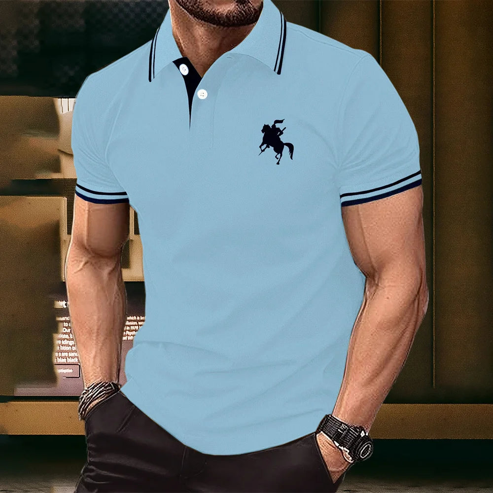 Men's Polo Button Lapel S-3XL