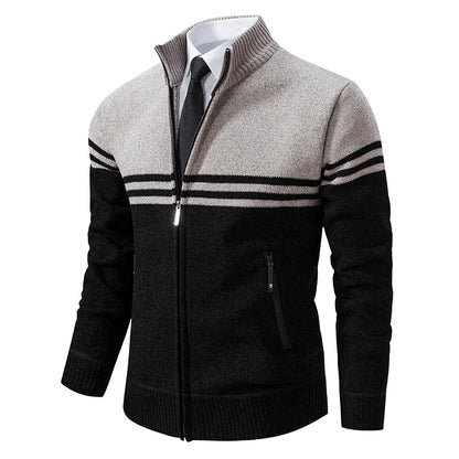 Men's Fleece Zip Stand Collar Chicchar Fashion