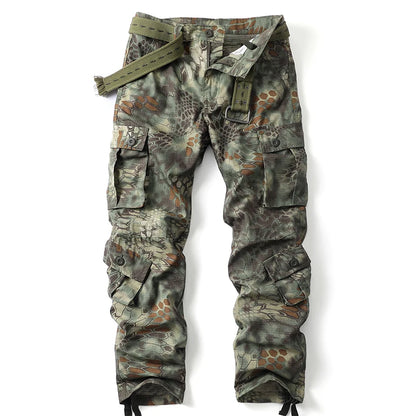 Camo Cargo Straight Leg Pants