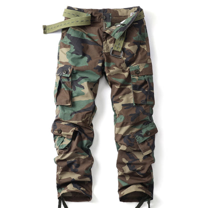 Camo Cargo Straight Leg Pants