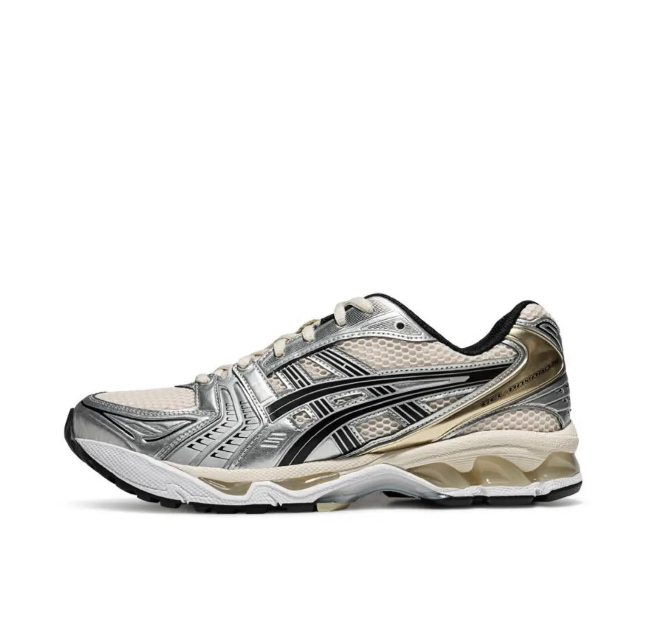 ASICS Comfortable Shock-absorbing and Wear-resistant Low Top Running Shoes for Both Men and Women in Beige Silver 1203A537-200 - Chicchar Fashion