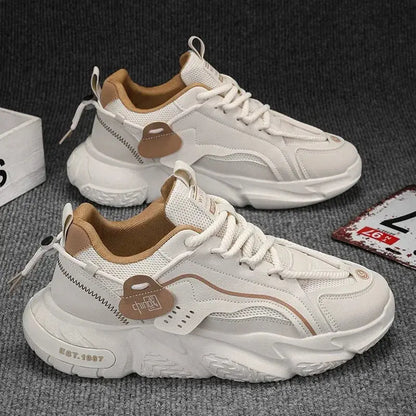 Men's Sneakers 2025 Spring Comfortable Non-slip Outdoor Running Shoes Elasticity Platform Basketball Athletic Tenis Masculino - Chicchar Fashion