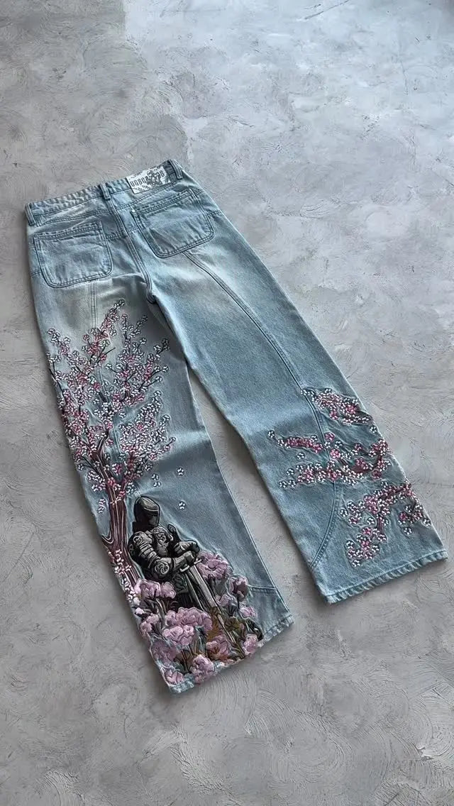 Cherry Blossom Denim Jeans