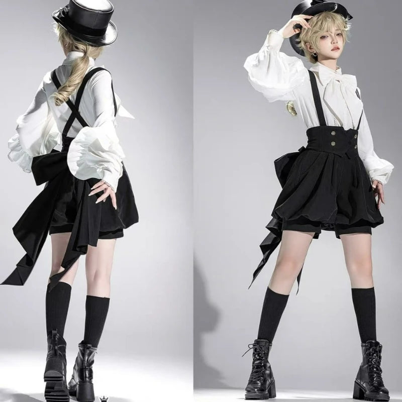 Japanese Gothic Y2K Bow Set