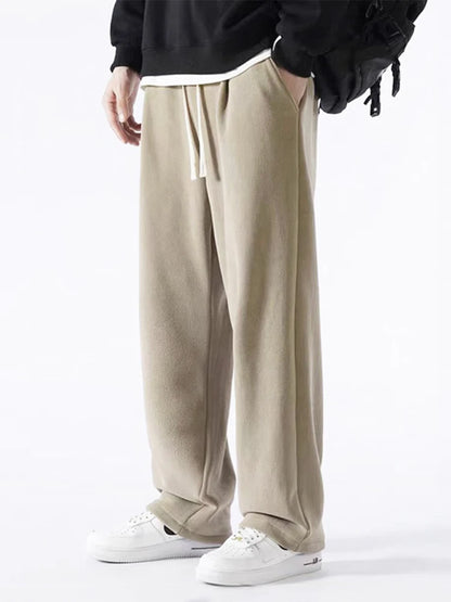 Men's Fleece Wide Leg Pants