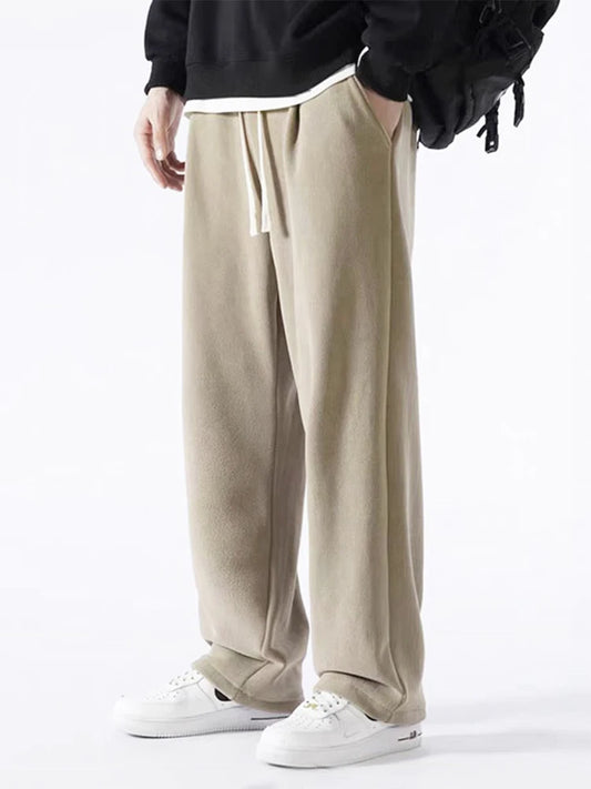 Men's Fleece Wide Leg Pants