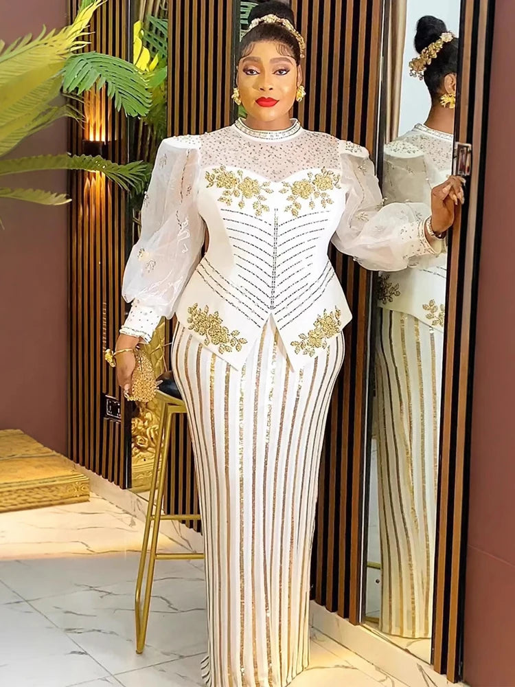 Sequin Dashiki Bodycon Maxi