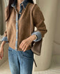 Denim Patchwork Knit Cardigan Chicchar Fashion