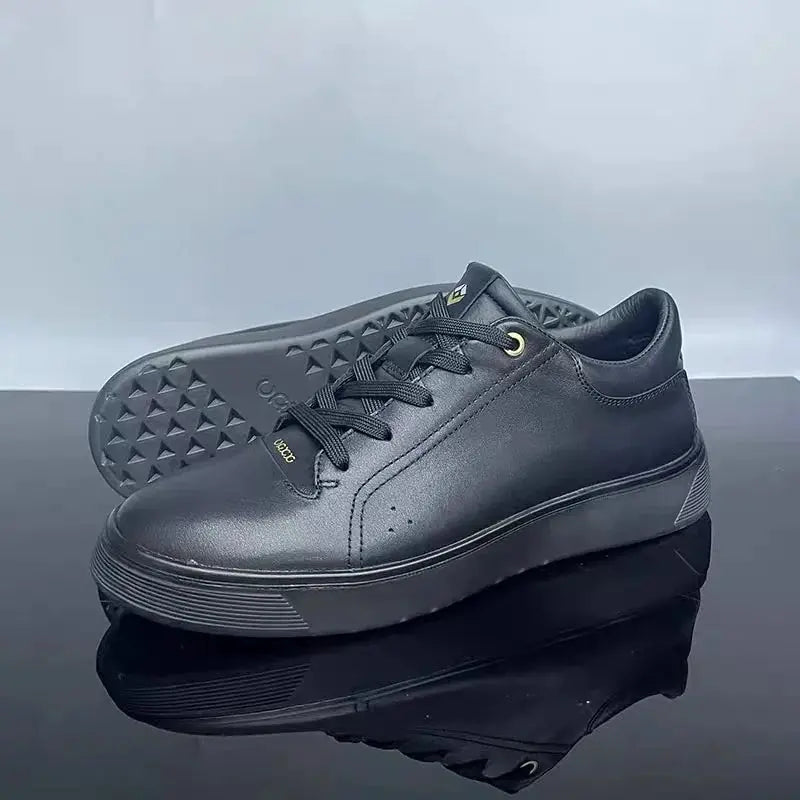 Men Leather Casual Shoes New Fashionable Genuine Leather Casual Sports Shoes Breathable and Comfortable for Men - Chicchar Fashion