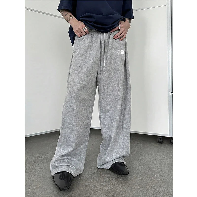 Men's White Baggy Wide Pants