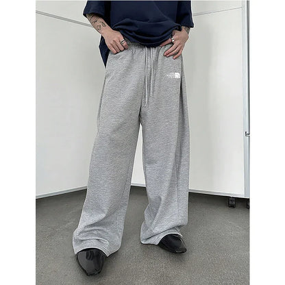 Men's White Baggy Wide Pants