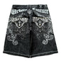Gothic Cotton Denim Shorts