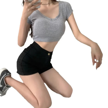 High Waist Denim Shorts