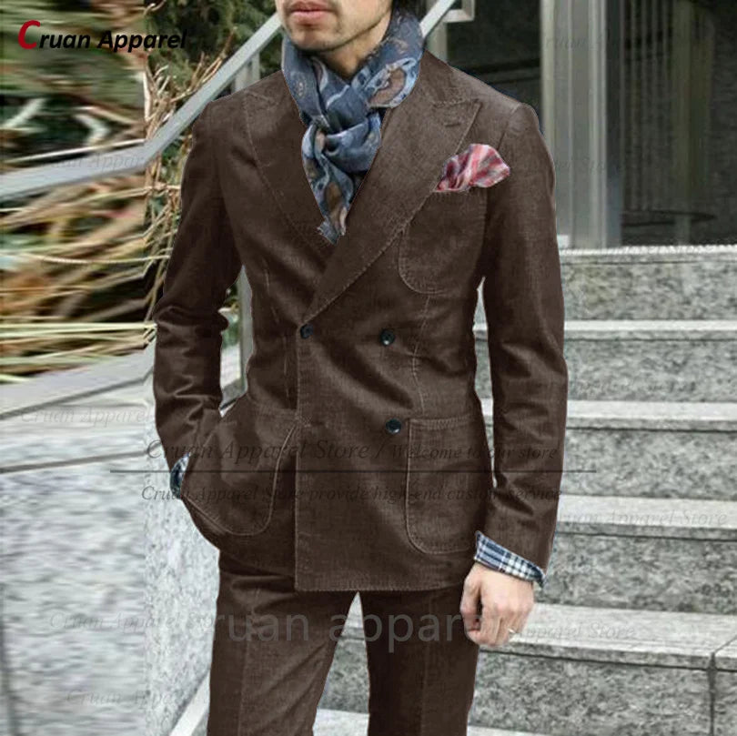 Slim Denim Suit Jacket Set