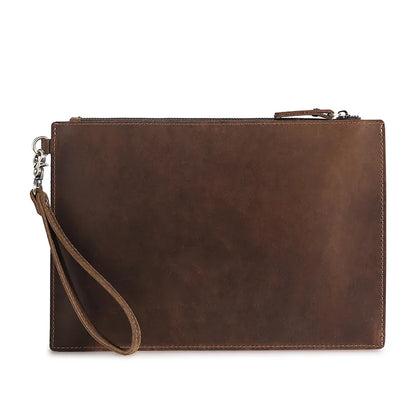 New Real Leather Handbag for Men Day Clutches Luxury Wristlet Coin Card Holders Zipper Clutch Designer Men's Wallets Purse Bolso - Chicchar Fashion