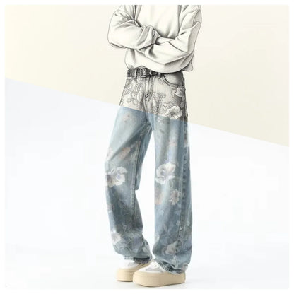 Y2K Graffiti Baggy Denim