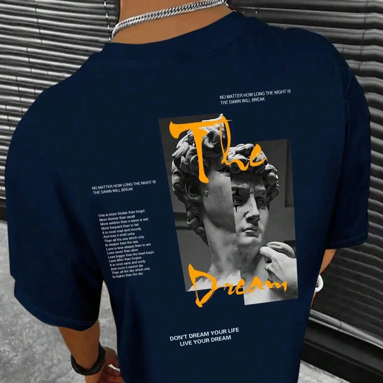 Dream Life Men's Cotton Streetwear Tee - Chicchar Fashion