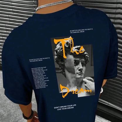 Dream Life Men's Cotton Streetwear Tee - Chicchar Fashion