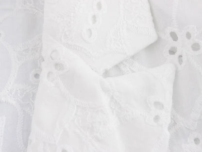 White Lace Blazer Shorts Set