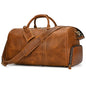 Opulent Voyage: Unisex Leather Travel Duffle Bag