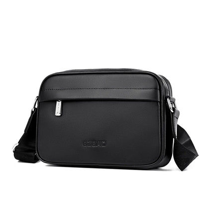 Cowhide genuine leather solid color square men's shoulder bag crossbody bag designer luxury bag messenger bag - Chicchar Fashion