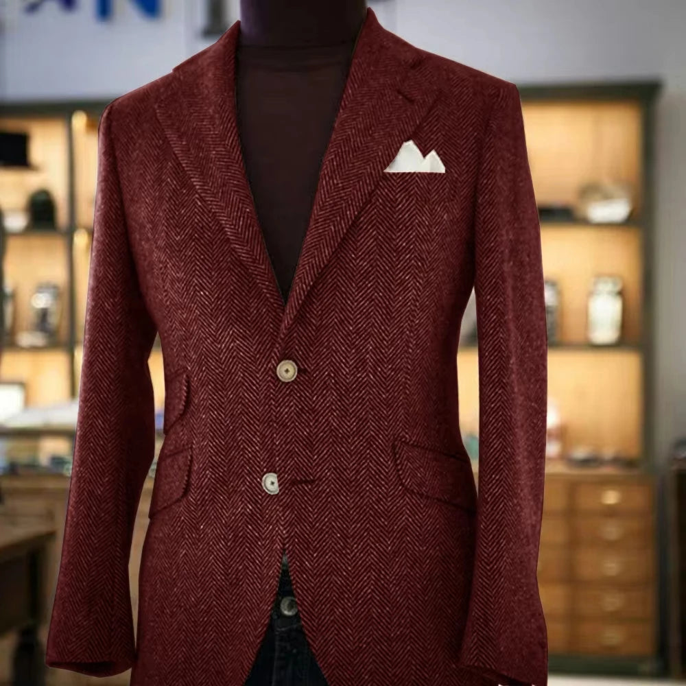 Herringbone Slim Fit Blazer