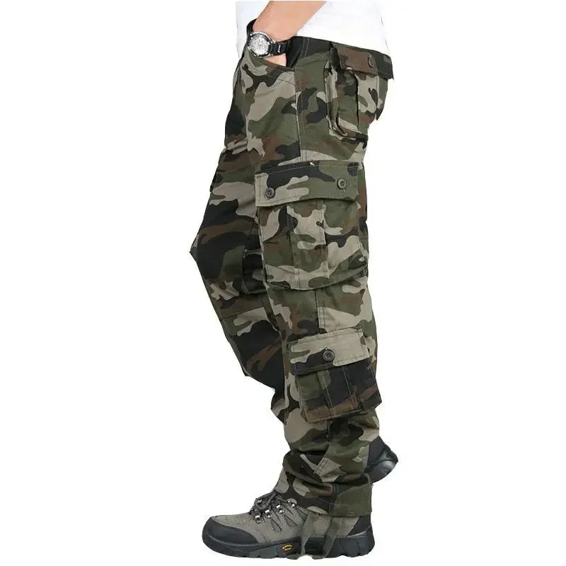 TrailGuard Men’s Tactical Cotton Cargo Hiking Pants