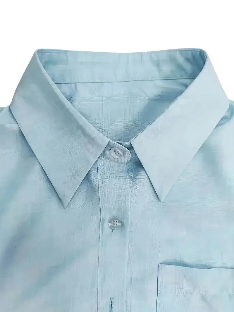 Women's High Waist Collar Suit