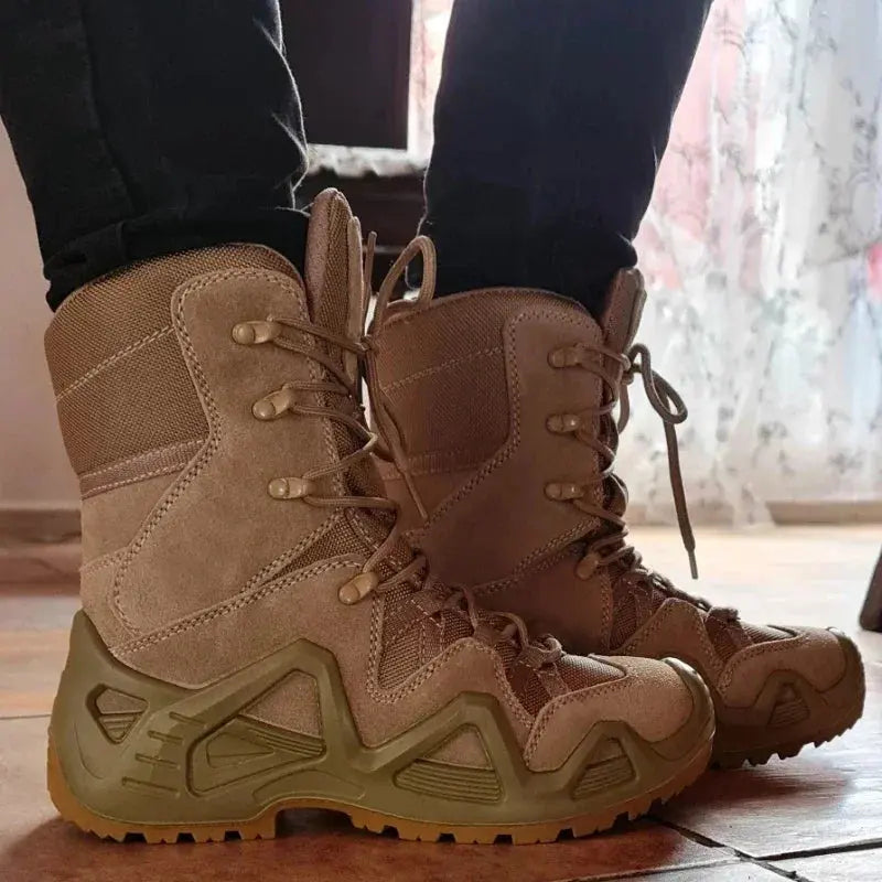 Outdoor Hiking Boots Men's Lace Up Breathable Training Tactical Hiking Desert Boots Plus Size Shoes Botas Militares Masculinas - Chicchar Fashion