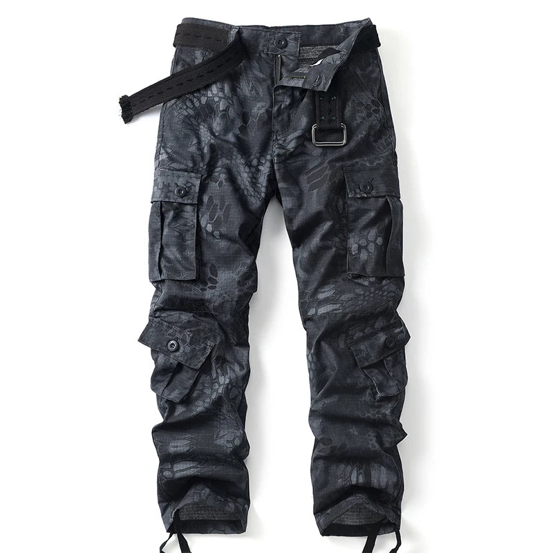 Camo Cargo Straight Leg Pants