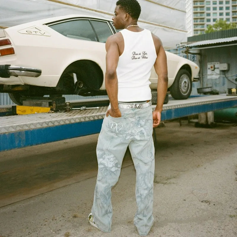 Y2K Denim Baggy Straight Jeans