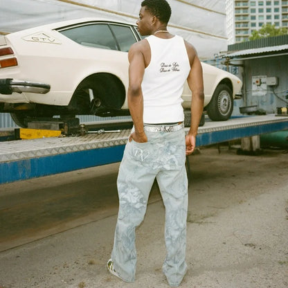 Y2K Denim Baggy Straight Jeans