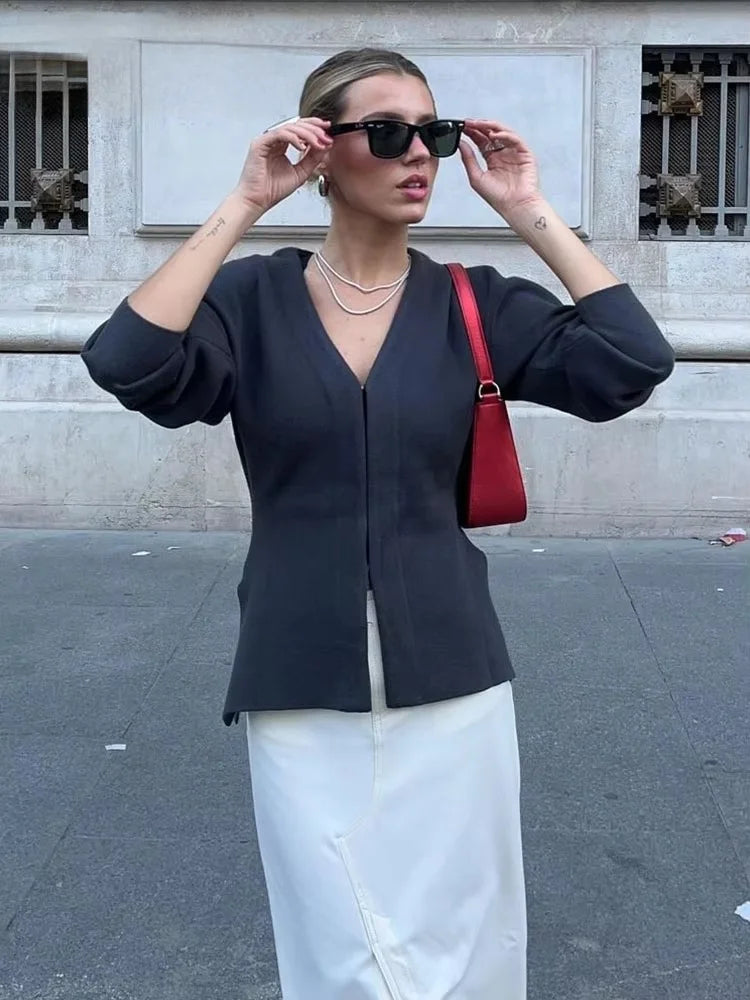 Knit Two-Piece Skirt Set