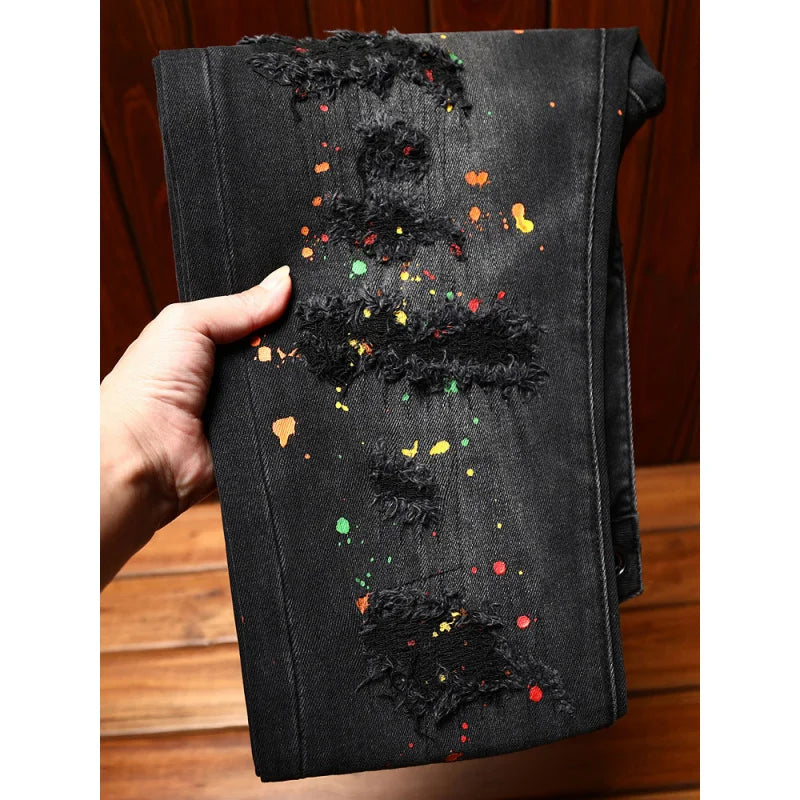 Slim Elastic Black Jeans