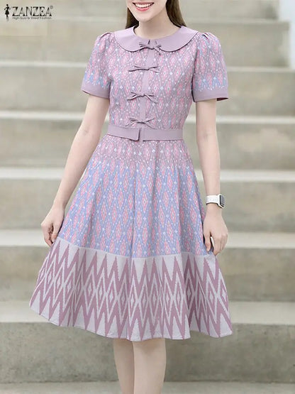 ZANZEA Floral Polyester Dress