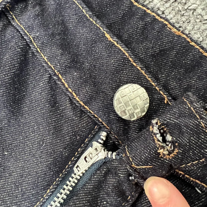 Embroidered Denim Baggy Shorts