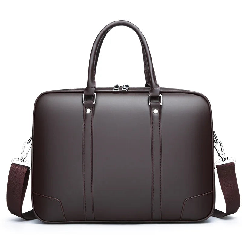 EliteMan Luxe PU Leather Laptop Briefcase