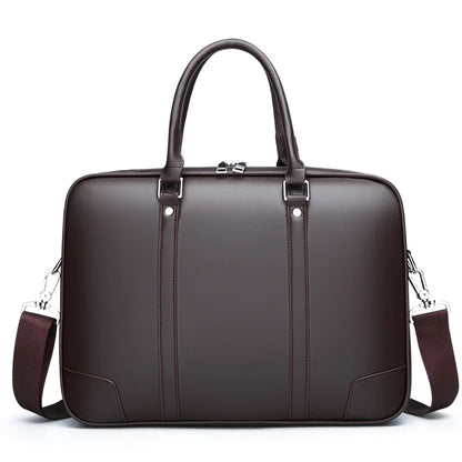 EliteMan Luxe PU Leather Laptop Briefcase