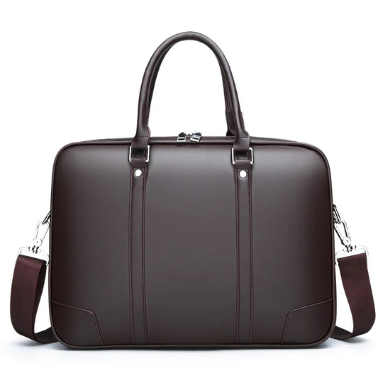 EliteMan Luxe PU Leather Laptop Briefcase