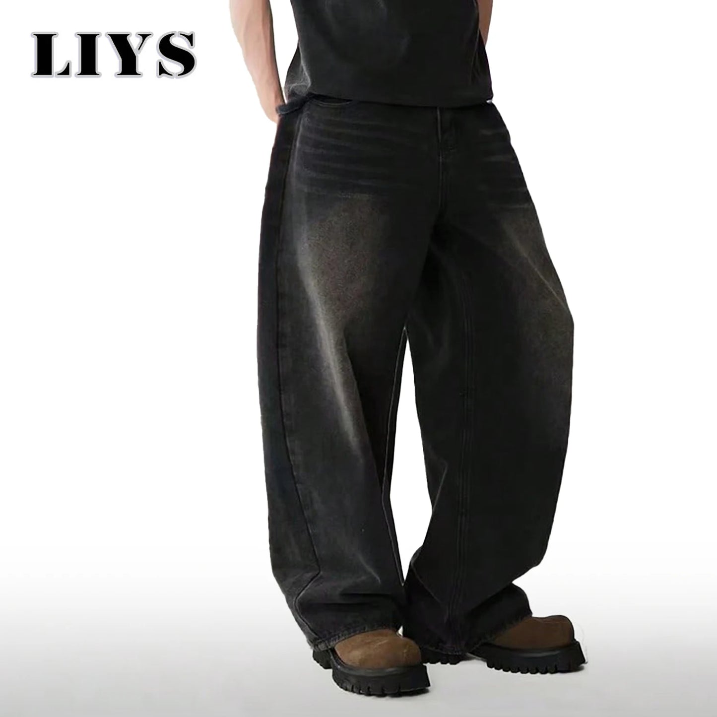 Men's Cotton Wide Leg Jeans
