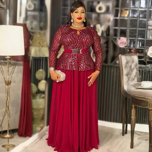 African Dashiki Pleated Maxi