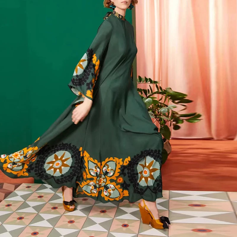 Ethnic Boho Cotton Maxi Dress