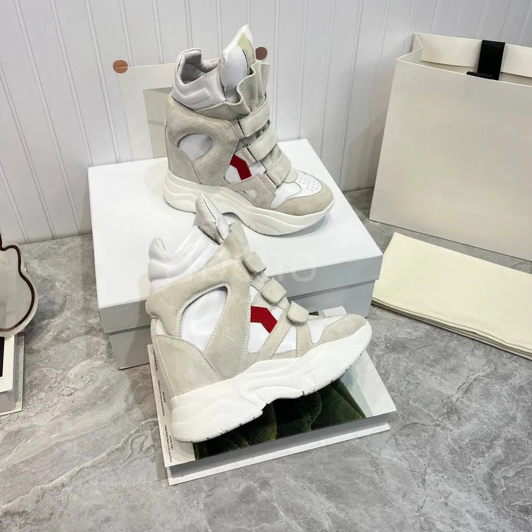 Luxury New Fashion Ankle Boots Height Enhancing High Top Thick Sole Casual Comfortable Sports Style Versatile Women's Shoes - Chicchar Fashion